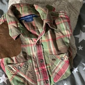 Vintage Ralph Lauren Sport …Fitted Flannel Top. Small size 4